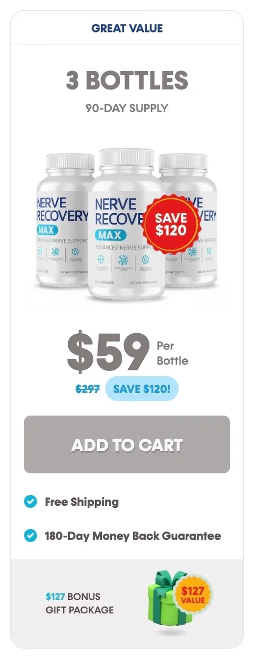 Nerve Recovery Max 3 bottles